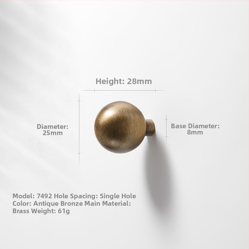 Gardrobes skapja rokturis, vara, CNC apstrāde, virsmas uzstādīšana, apaļš ar vienu caurumu