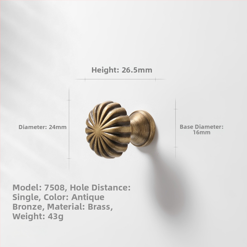 Gardrobes skapja rokturis, vara, CNC apstrāde, virsmas uzstādīšana, apaļš ar vienu caurumu