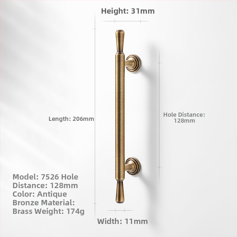 Gardrobes skapja rokturis, vara, CNC apstrāde, virsmas uzstādīšana, apaļš ar vienu caurumu