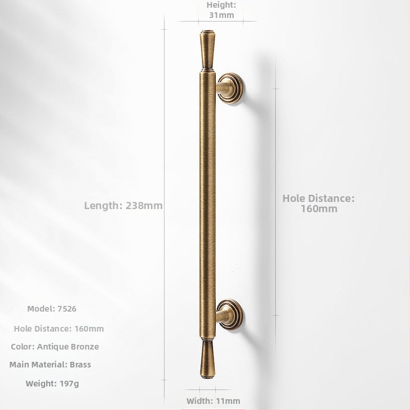 Gardrobes skapja rokturis, vara, CNC apstrāde, virsmas uzstādīšana, apaļš ar vienu caurumu