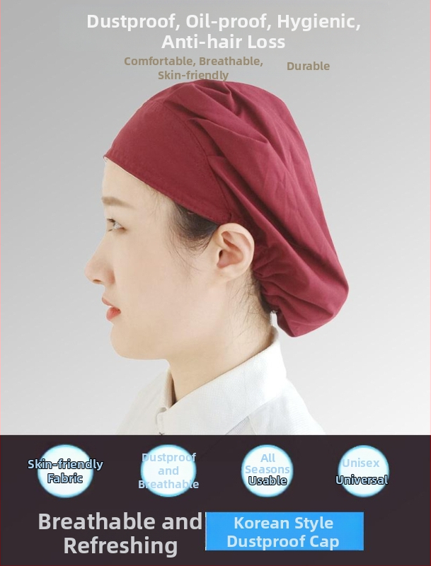 Baotou čiapka pre potravinársky priemysel – Dychajúca bavlna-polyester, kupolový vrch, vlastné logo, pre dospelých, všetky ročné obdobia