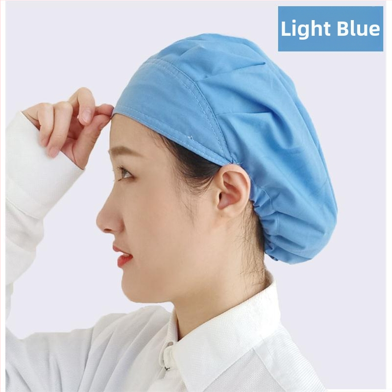 Baotou kapa za prehrambenu industriju – Prozirna pamuk-polyester, kupolasti vrh, prilagođeni logotip, za odrasle, sve sezone