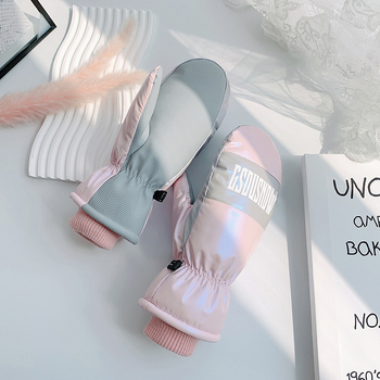 Női téli síkesztyűk – szélálló, vízálló, meleg hőszigetelés, koreai stílus, kültéri sportokra