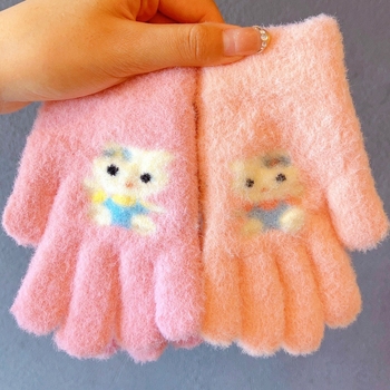 Παιδικές χειμερινές μιτίνες – ύφασμα, unisex, εκτύπωση σχεδίου, διατηρούν τη θερμότητα