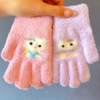 Παιδικές χειμερινές μιτίνες – ύφασμα, unisex, εκτύπωση σχεδίου, διατηρούν τη θερμότητα