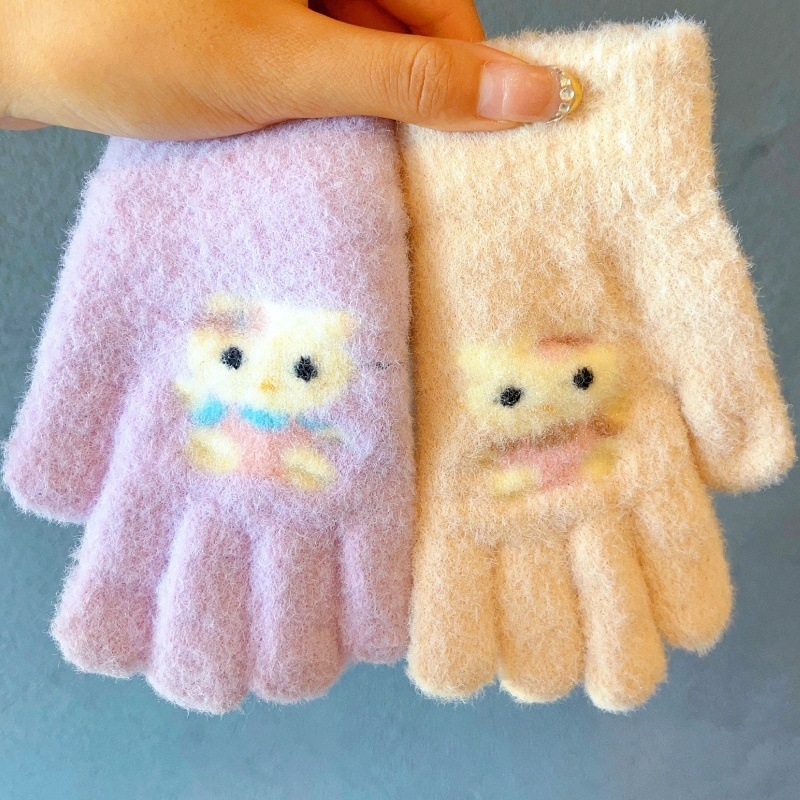 Παιδικές χειμερινές μιτίνες – ύφασμα, unisex, εκτύπωση σχεδίου, διατηρούν τη θερμότητα