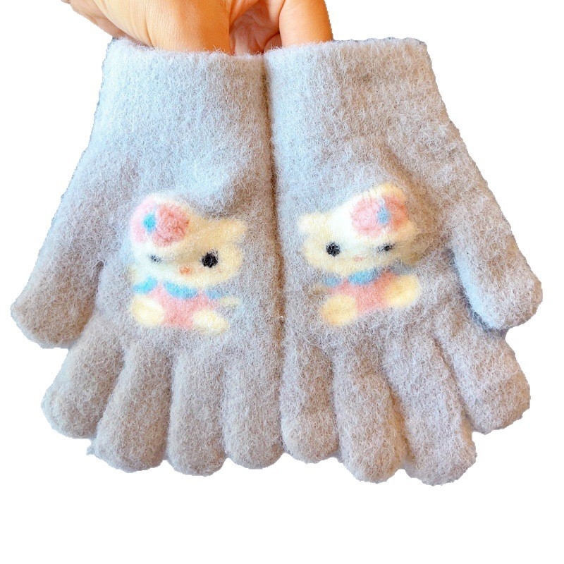 Παιδικές χειμερινές μιτίνες – ύφασμα, unisex, εκτύπωση σχεδίου, διατηρούν τη θερμότητα