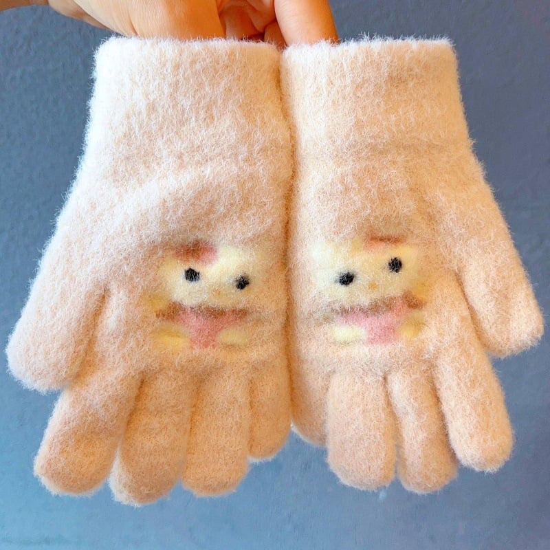 Παιδικές χειμερινές μιτίνες – ύφασμα, unisex, εκτύπωση σχεδίου, διατηρούν τη θερμότητα