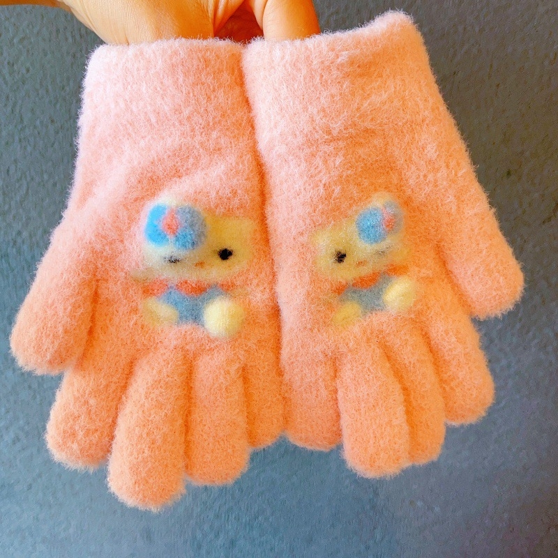 Παιδικές χειμερινές μιτίνες – ύφασμα, unisex, εκτύπωση σχεδίου, διατηρούν τη θερμότητα