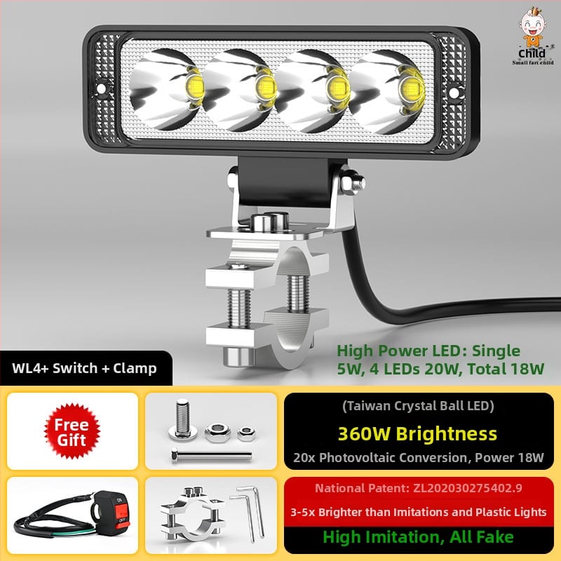 Εξωτερικός LED προβολέας για ηλεκτρικά οχήματα, μοντέλο WF16, DC 12-90V, ενιαίο εξάρτημα