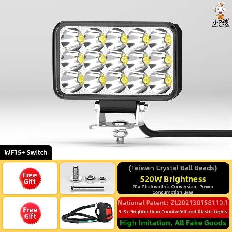 Εξωτερικός LED προβολέας για ηλεκτρικά οχήματα, μοντέλο WF16, DC 12-90V, ενιαίο εξάρτημα