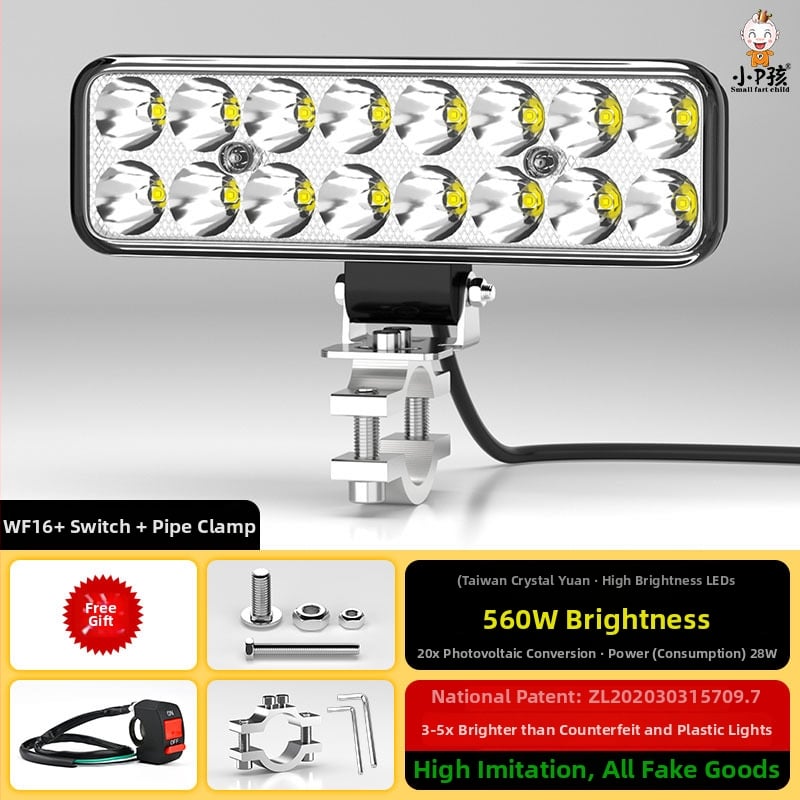 Εξωτερικός LED προβολέας για ηλεκτρικά οχήματα, μοντέλο WF16, DC 12-90V, ενιαίο εξάρτημα