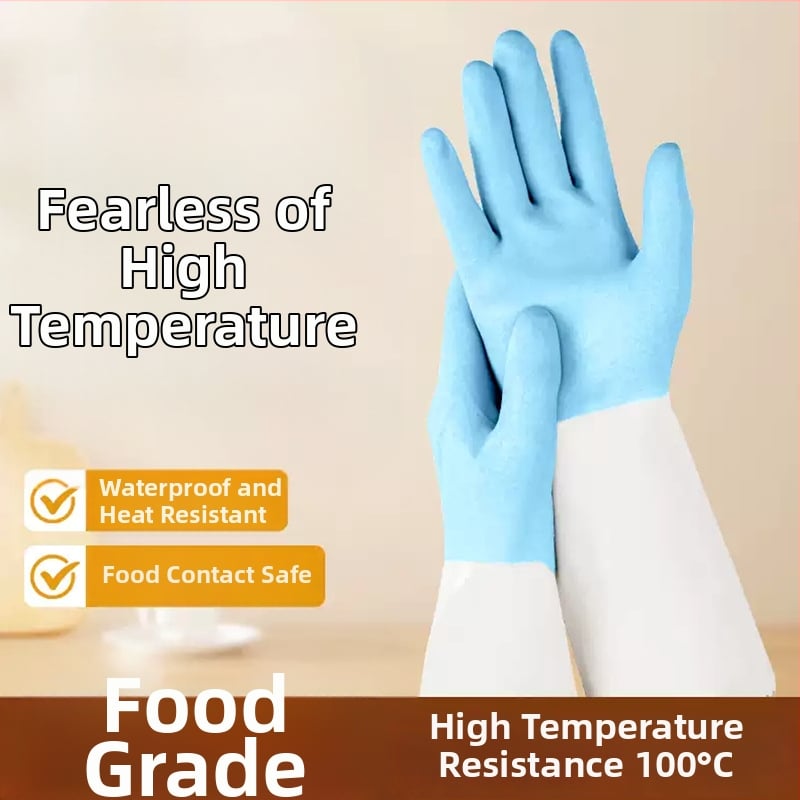 PVC virtuves cimdi, pārtikas kvalitāte, ūdensizturīgi, pret apdedzināšanos, ar augstu temperatūras izturību