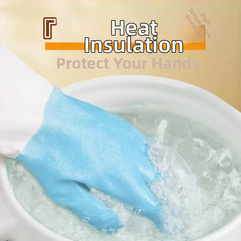 PVC kuchynské rukavice, potravinárskej kvality, vodotesné, proti popáleninám, tepelne odolné