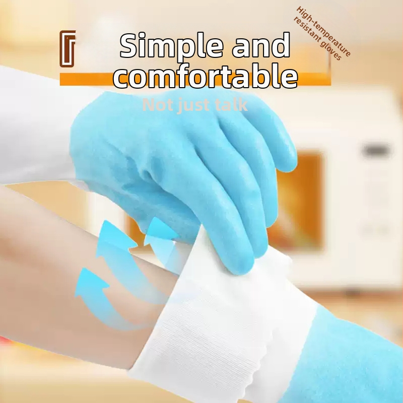 PVC kuchynské rukavice, potravinárskej kvality, vodotesné, proti popáleninám, tepelne odolné