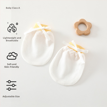 Unisex zīdaiņu cimdi pret skrāpējumiem, 95% kokvilna 5% elastāns, piemērots pavasarim, vasarai un rudenim, izlaidums vasarā 2025. gada