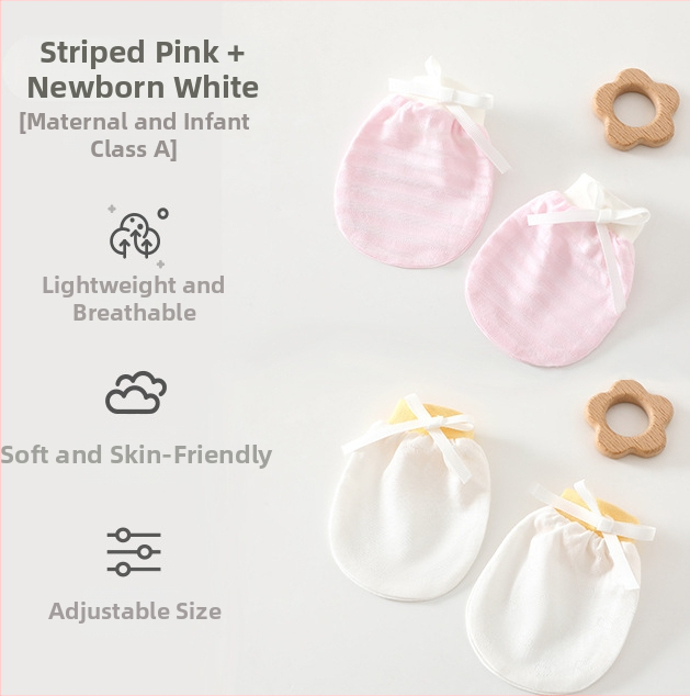 Unisex zīdaiņu cimdi pret skrāpējumiem, 95% kokvilna 5% elastāns, piemērots pavasarim, vasarai un rudenim, izlaidums vasarā 2025. gada