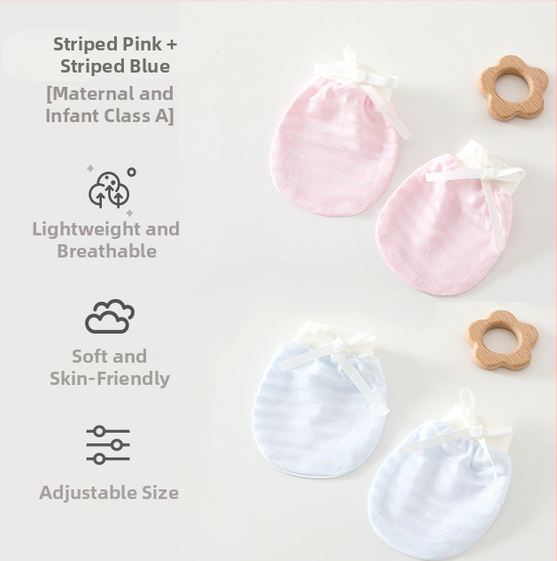 Unisex zīdaiņu cimdi pret skrāpējumiem, 95% kokvilna 5% elastāns, piemērots pavasarim, vasarai un rudenim, izlaidums vasarā 2025. gada