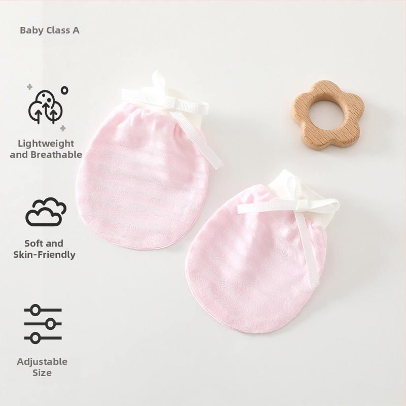 Unisex detské rukavice proti škrábaniu pre novorodencov, 95% bavlna 5% elastán, vhodné na jar, leto, jeseň, uvedenie v lete 2025