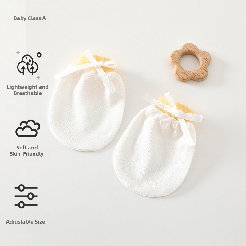 Unisex detské rukavice proti škrábaniu pre novorodencov, 95% bavlna 5% elastán, vhodné na jar, leto, jeseň, uvedenie v lete 2025