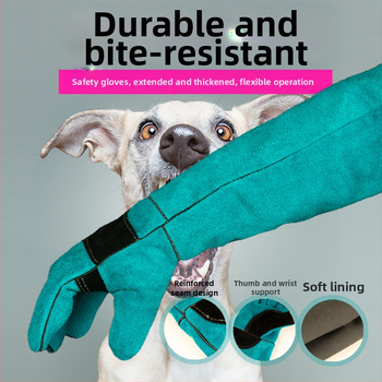 Da Heng ādas cimdi pret kodumu mācībām mājdzīvniekiem, gari aizsargājošie cimdi