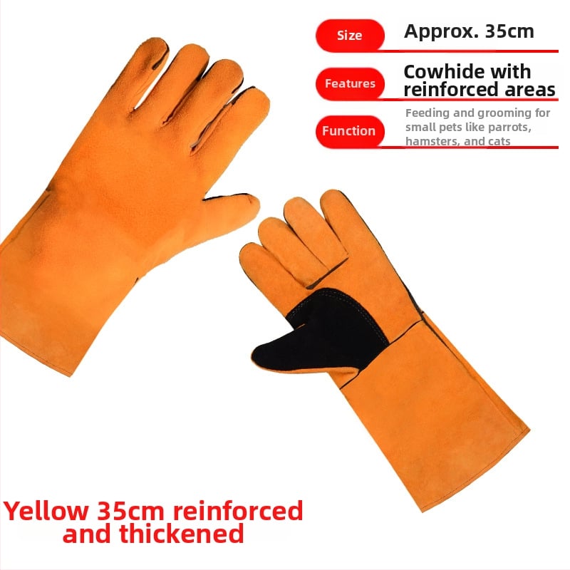 Da Heng ādas cimdi pret kodumu mācībām mājdzīvniekiem, gari aizsargājošie cimdi