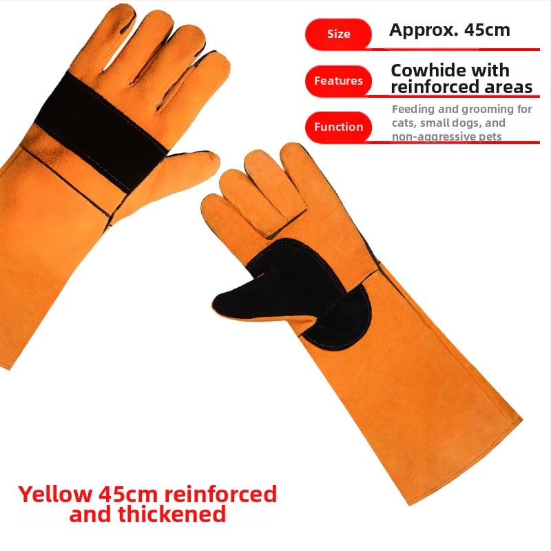 Da Heng ādas cimdi pret kodumu mācībām mājdzīvniekiem, gari aizsargājošie cimdi