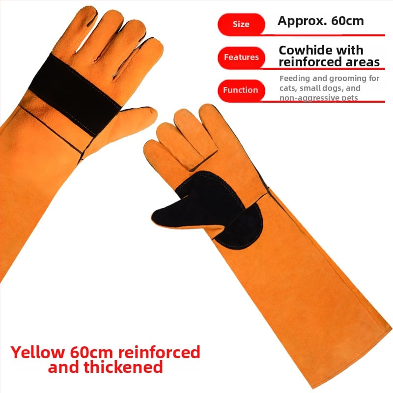 Da Heng ādas cimdi pret kodumu mācībām mājdzīvniekiem, gari aizsargājošie cimdi