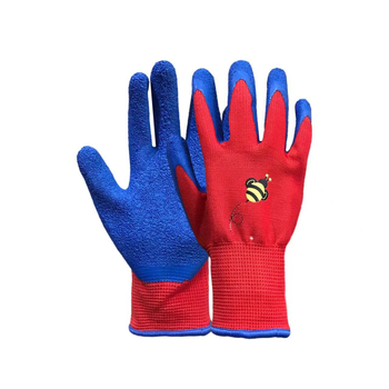 Bērnu darba cimdi ar lateksu un neilona iekšpusi – UV aizsardzība, ūdensnecaurlaidīgas, neslīd, griezes pretestība, perforācijas pretestība dārzam