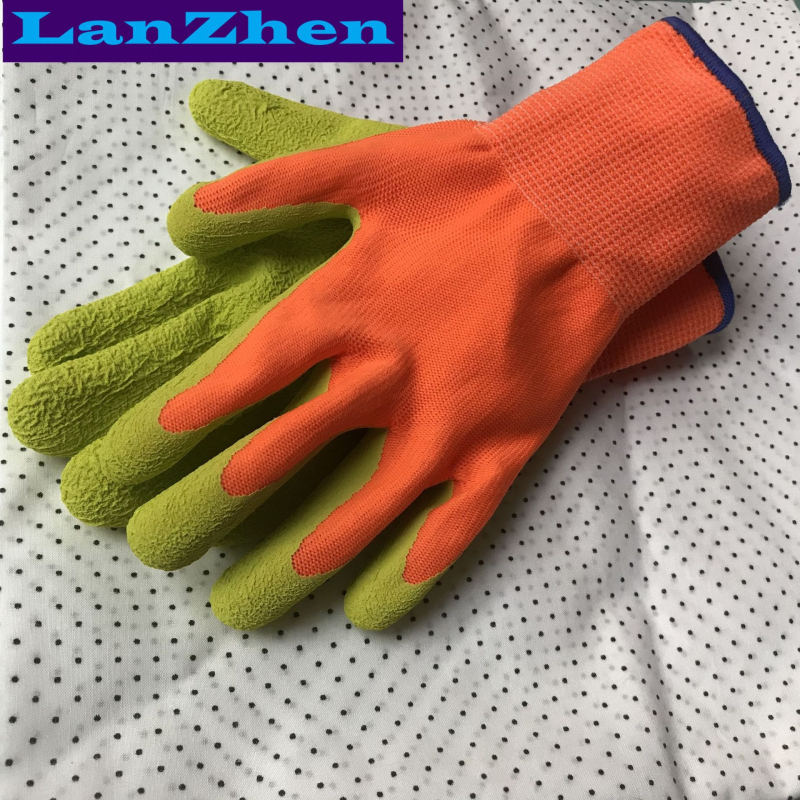 Bērnu darba cimdi ar lateksu un neilona iekšpusi – UV aizsardzība, ūdensnecaurlaidīgas, neslīd, griezes pretestība, perforācijas pretestība dārzam