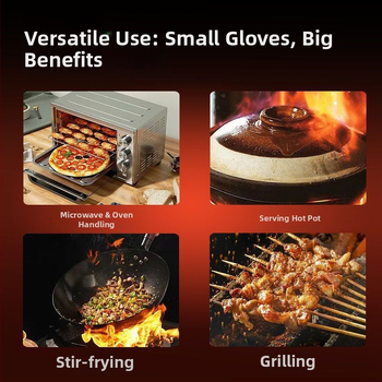 Grila cimdi ar skārienjutīgu ekrānu, izturīgi pret augstām temperatūrām, siltumizolācija, izturīgi pret eļļu, neilons