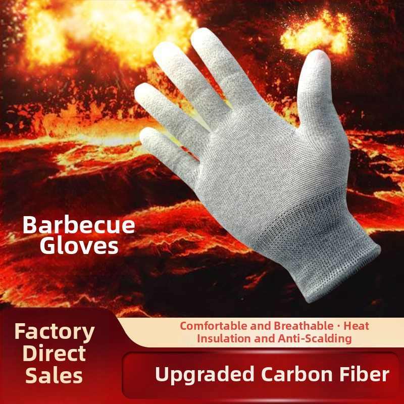 Rukavice na grilovanie s dotykovým displejom, odolné voči teplu, tepelná izolácia, odolné voči olejom, Nylon