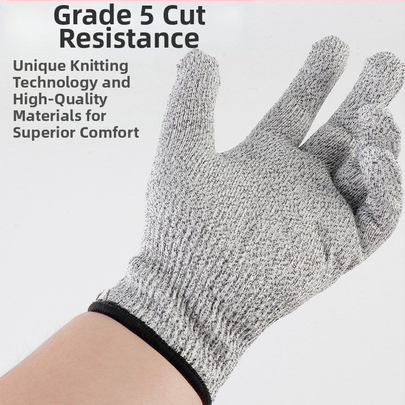 Rukavice proti prerezaniu HPPE 5. trieda, potravinárska kvalita, záhradná zber, pletené, pre deti aj dospelých, ochrana pri práci