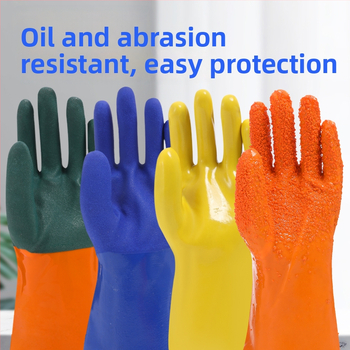 Potpuno potopljene gumene radničke rukavice – protuklizne, otporne na ulje, otporne na habanje, deblje