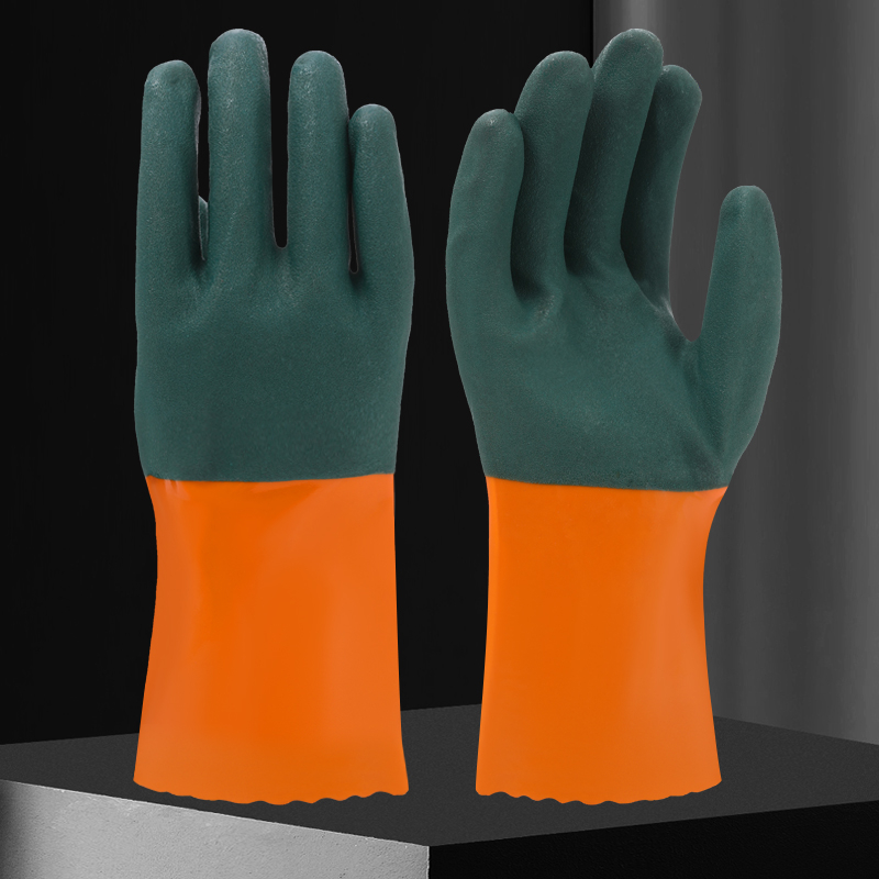 Potpuno potopljene gumene radničke rukavice – protuklizne, otporne na ulje, otporne na habanje, deblje