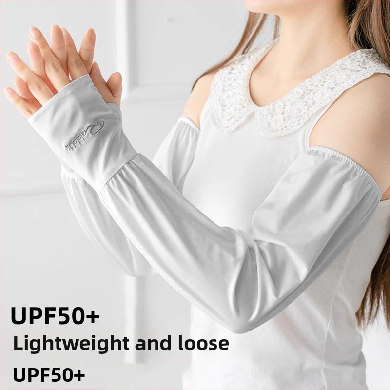 Manșete pentru brațe cu protecție UV din mătase de gheață – Stil proaspăt și dulce, primăvara 2024