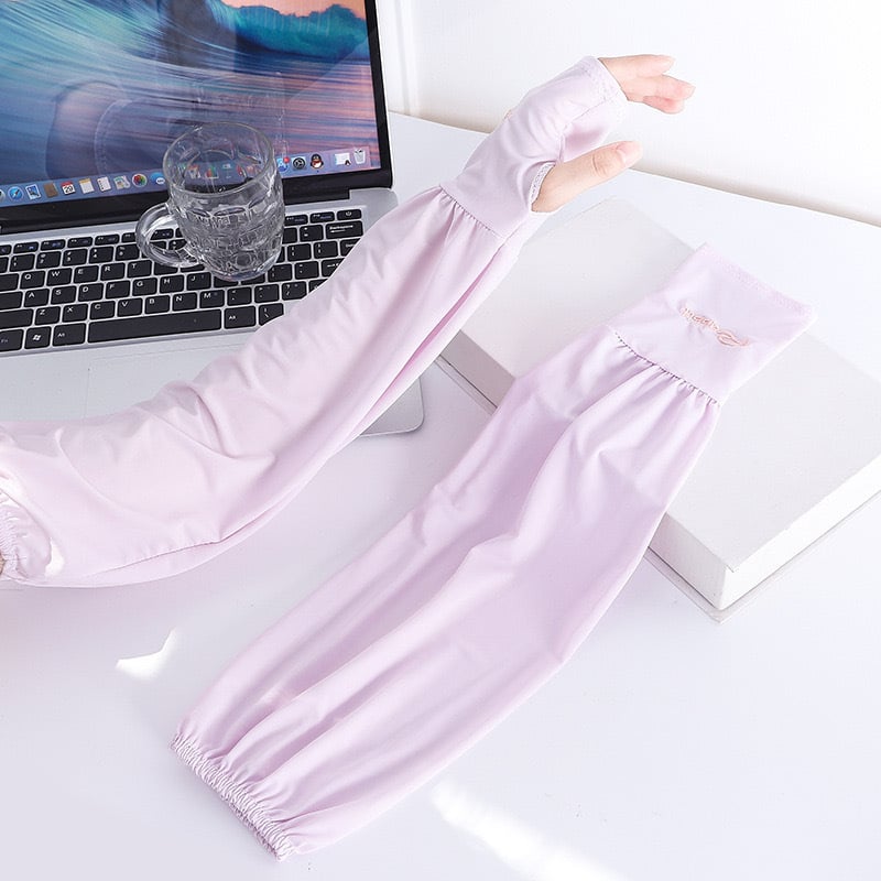 Manșete pentru brațe cu protecție UV din mătase de gheață – Stil proaspăt și dulce, primăvara 2024