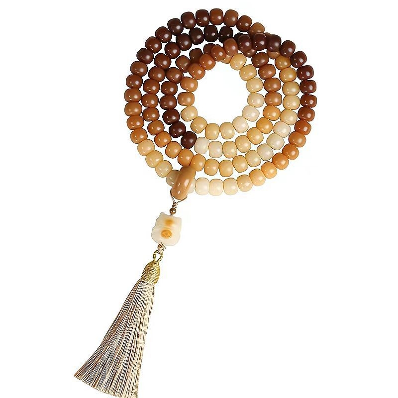 Bodhi saknes rokassprādze ar 108 lodēm, rokdarbs, moderns minimālisms, dāvana sievietēm