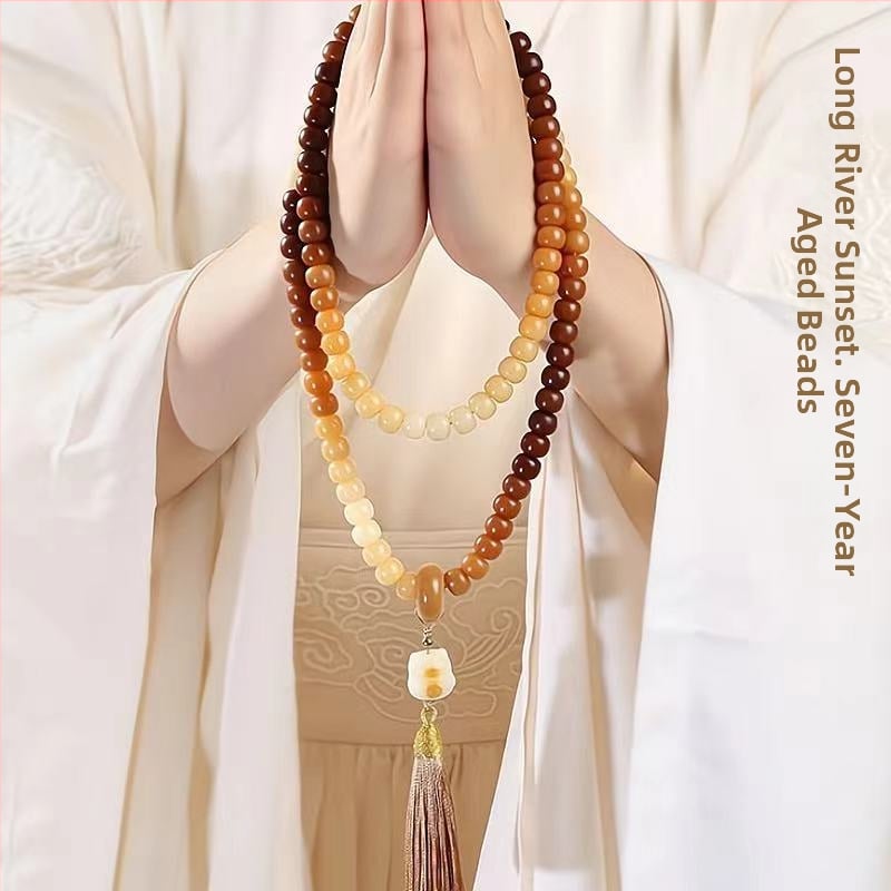 Bodhi saknes rokassprādze ar 108 lodēm, rokdarbs, moderns minimālisms, dāvana sievietēm