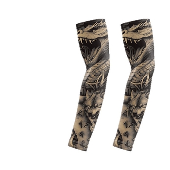 Ice Sleeves s UV zaštitom, unisex, cvjetni tetovažni rukavi za nadlakticu, za vožnju i aktivnosti na otvorenom, poliester tkanina 81–95%, ljeto 2025