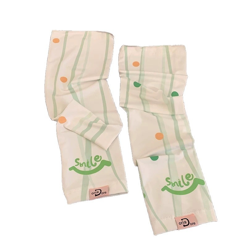 Γυναικεία UV μανίκια από Ice Silk, χαλαρό καρτούν στυλ, Ύφασμα Ice Silk (>96% κύρια ίνα), Πολυεστέρας-Σπένταξ (έως 10% Spandex), Καλοκαίρι 2025