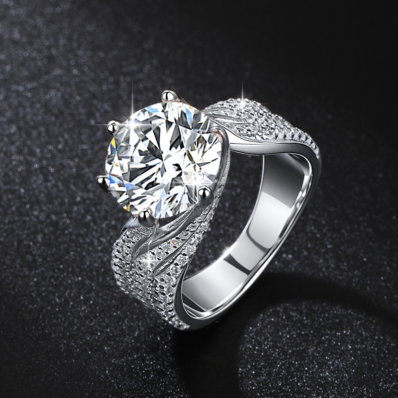 Gredzens no 925 sudraba, dimantu uzstādījums, zieds un rombs forma, sievietēm, stils Boyfriend