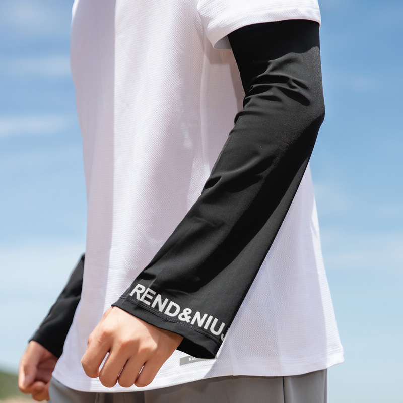 Manșon UV pentru braț, nailon 100%, croială lejeră, vară 2024, Smoke