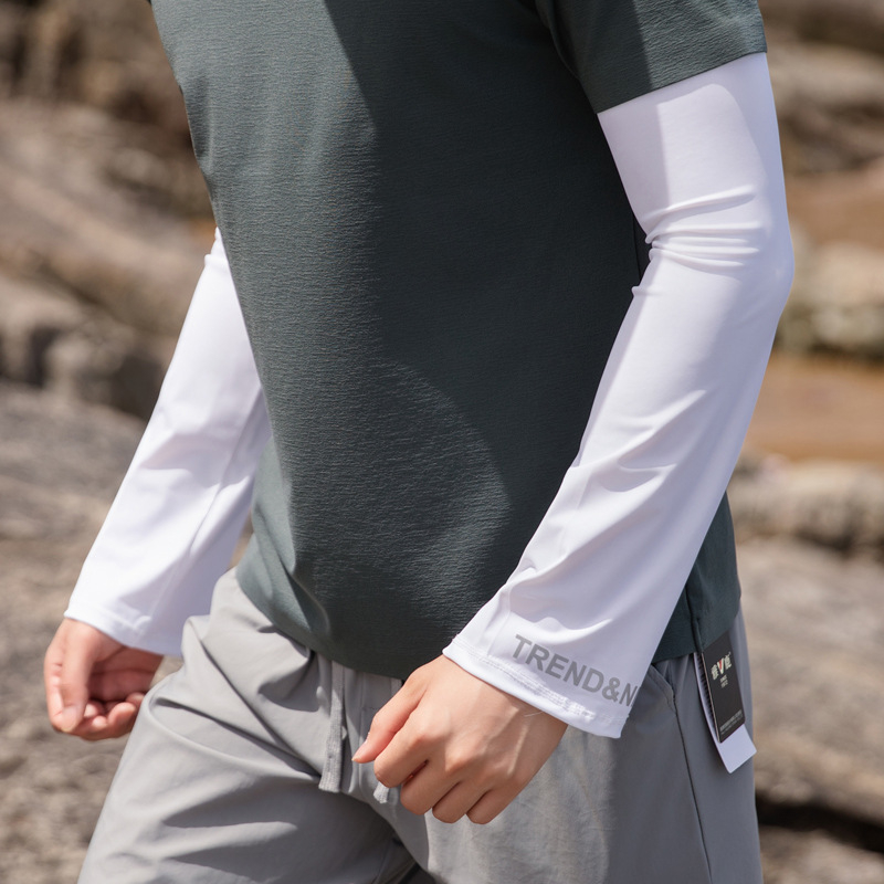 Manșon UV pentru braț, nailon 100%, croială lejeră, vară 2024, Smoke