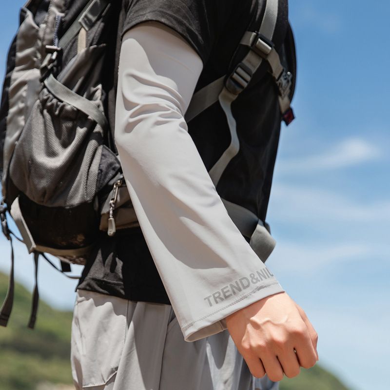 Manșon UV pentru braț, nailon 100%, croială lejeră, vară 2024, Smoke