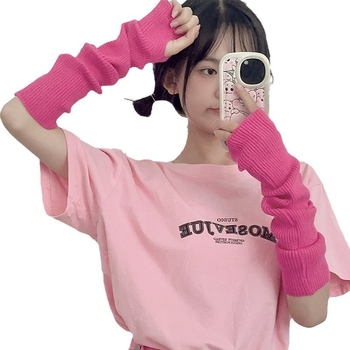 Ženske pletene rukave za ruke — zaštita od sunca, završna obrada tie-dye, jednobojne, moda ljeto-proljeće-jesen