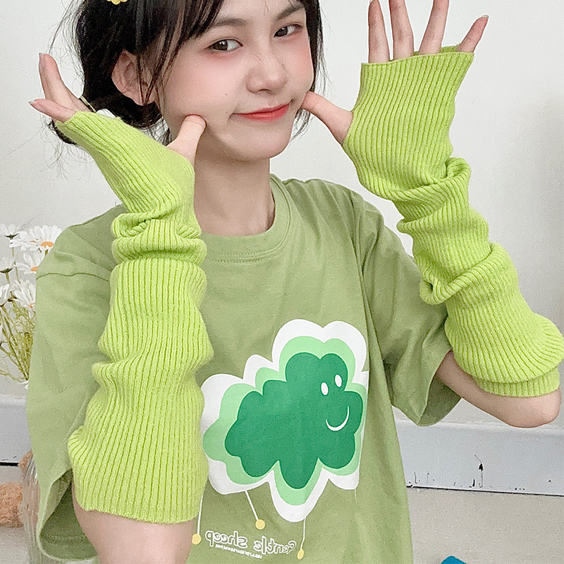 Ženske pletene rukave za ruke — zaštita od sunca, završna obrada tie-dye, jednobojne, moda ljeto-proljeće-jesen