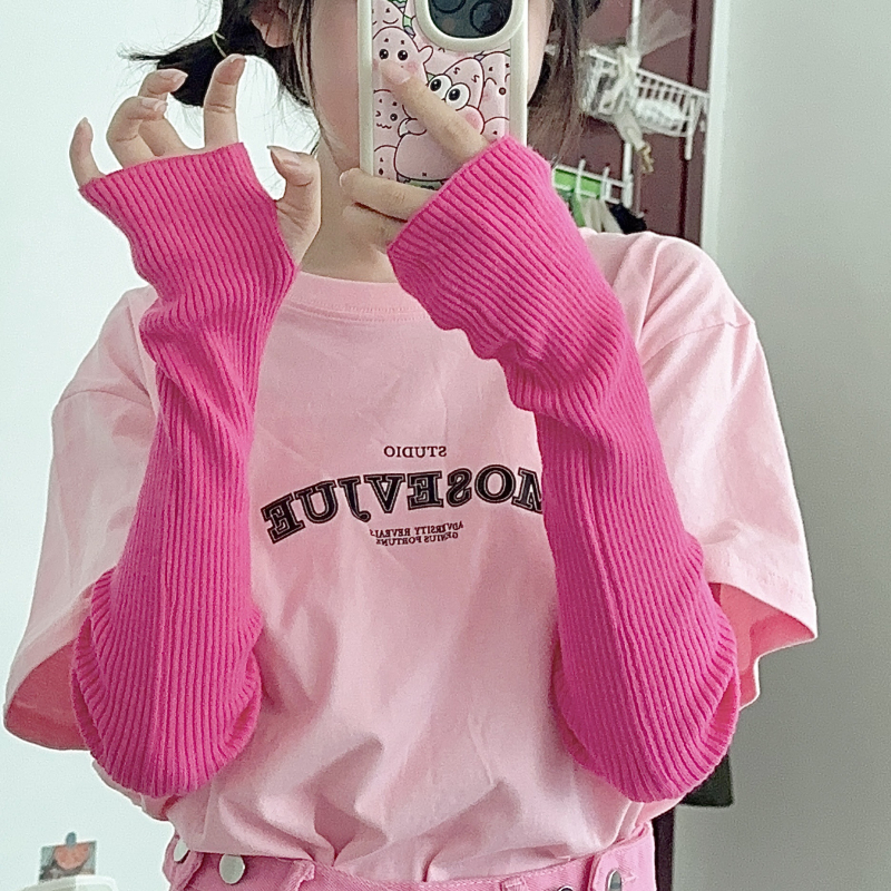 Ženske pletene rukave za ruke — zaštita od sunca, završna obrada tie-dye, jednobojne, moda ljeto-proljeće-jesen