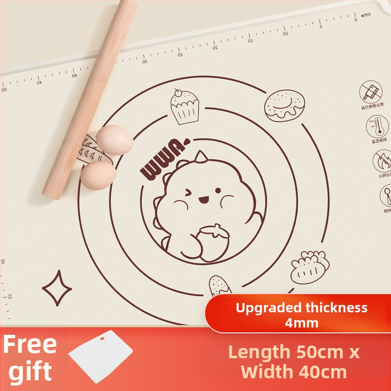 Удебелена силиконова подложка за месене, хранителен клас, не залепваща, персонализируема, подходяща за печене