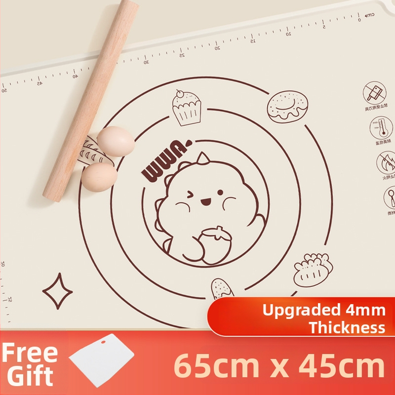 Удебелена силиконова подложка за месене, хранителен клас, не залепваща, персонализируема, подходяща за печене